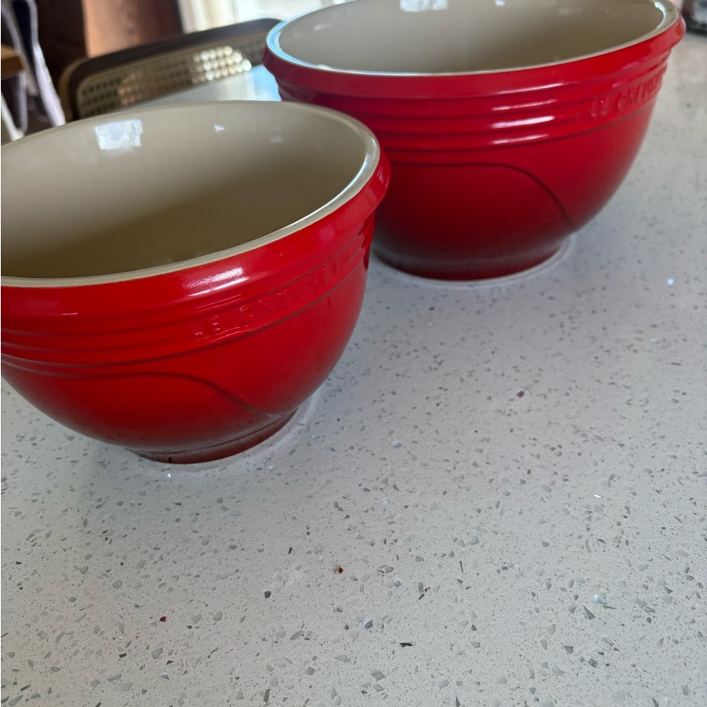 Le Creuset Cherry Red Bowls